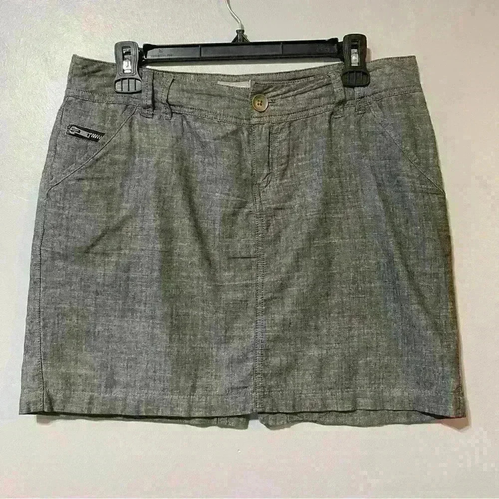 CONVERSE ALL STAR WOMEN’S SKIRT GRAY SIZE 6 100 % COTTON OUTDOOR POCKETS